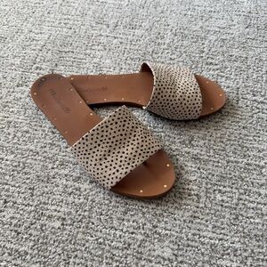 Madewell Cheetah Print Genuine Leather Slides 7.5